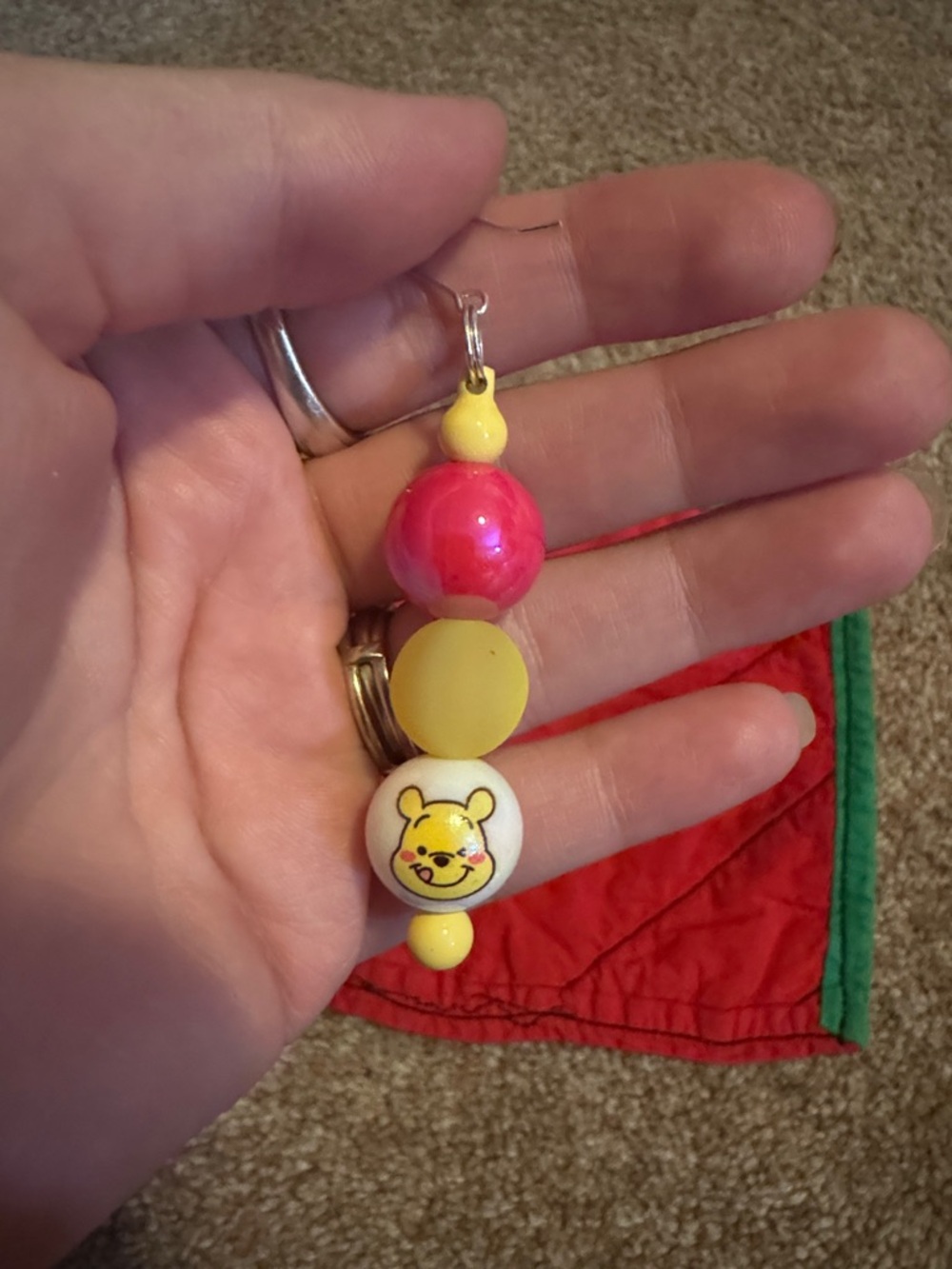 Hand made cute Winnie the Pooh and bumble bee dangle earrings - Picture 2 of 4
